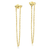 1Micron Gold Plated Perfect Chain Ear Stud STS-3595-GP